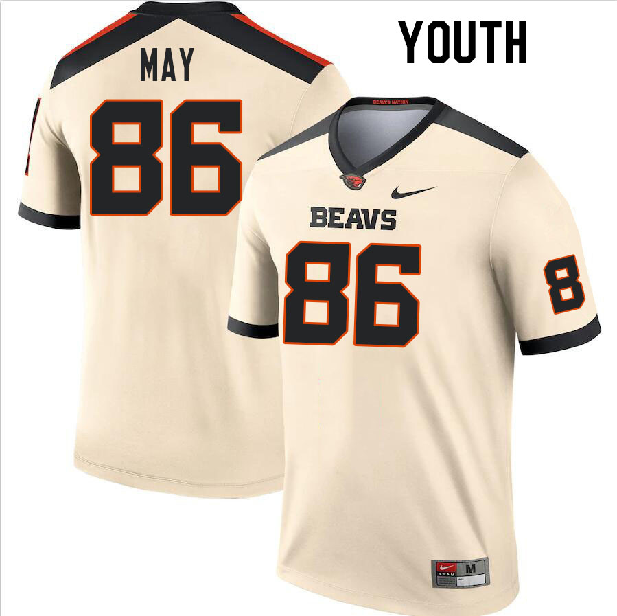 Youth #86 Ty May Oregon State Beavers College Football Jerseys Stitched-Cream